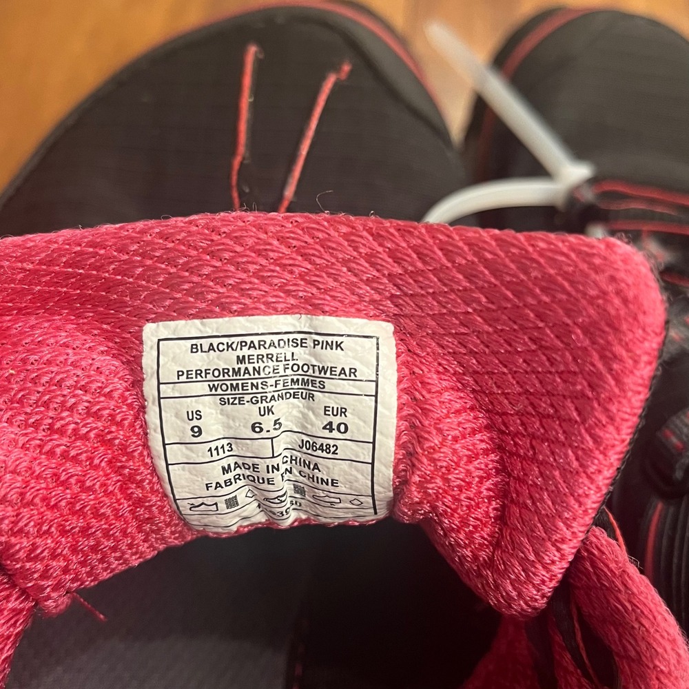 Merrell‎ All Out Rush Women Size 9 Black Pink outdoor Trail Running Shoes J06482 - Picture 7 of 7